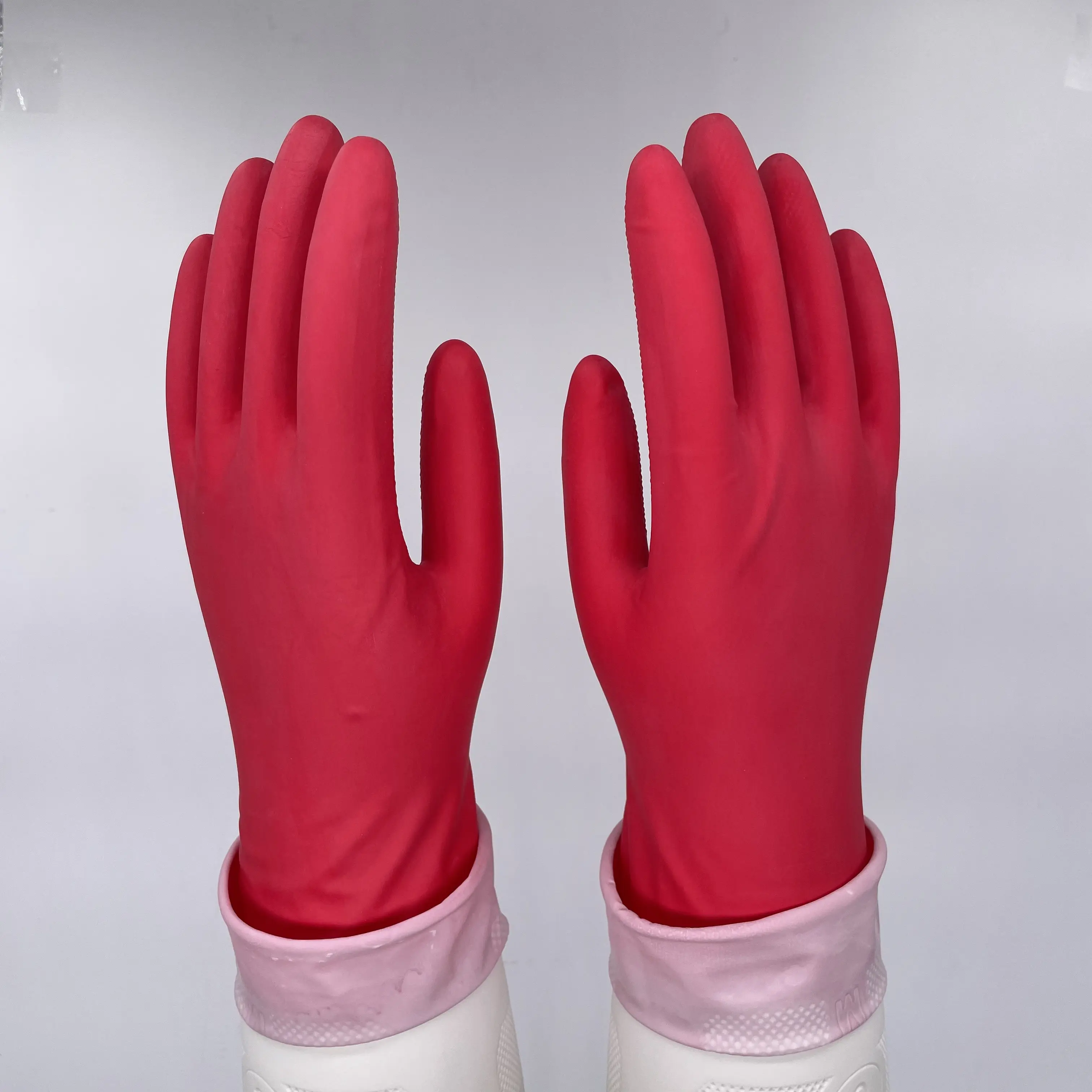 IPED-guantes forrados de látex para el hogar, guantes de limpieza de goma