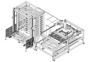 Magazzino materiale tridimensionale + Robot di carico e scarico automatico - Product Image 5