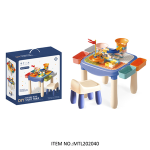 <strong>Multi</strong> <strong>Functional</strong> Building Block Toys Plastic Portable Block <strong>Table</strong> and Chair DIY Bricks Toy Sets Learning <strong>Game</strong> Study Desk - Product Image 4