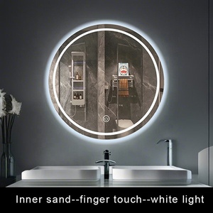 60cm LED Light <strong>Mirror</strong> Touch <strong>Sensor</strong> <strong>Switch</strong> Round Full Length Looking Glass Night Club Defog Smart bluetooth Dressing Table <strong>Mirror</strong> - Product Image 4