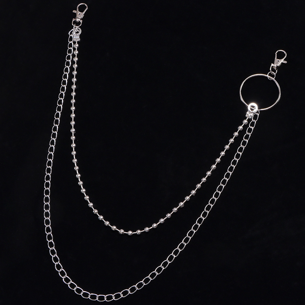 Double-layer circular beaded chain