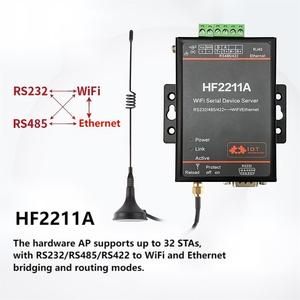 Servidor de dispositivo serie HF2211A RS232/485/422 a WiFi Ethernet Modbus Gateway TCP/IP a convertidor de comunicación serie - Product Image 2