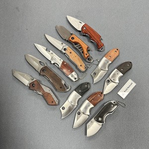 2025 món quà kỳ nghỉ 3cr13mov thép không gỉ cắm trại dao EDC Mini Túi dao gỗ xử lý gấp dao - Product Image 1