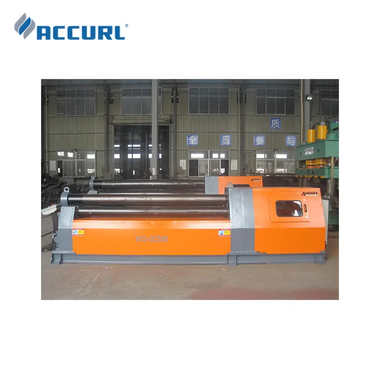 Máquina dobladora de placas de acero de 4 rodillos hidráulica CNC ACCURL