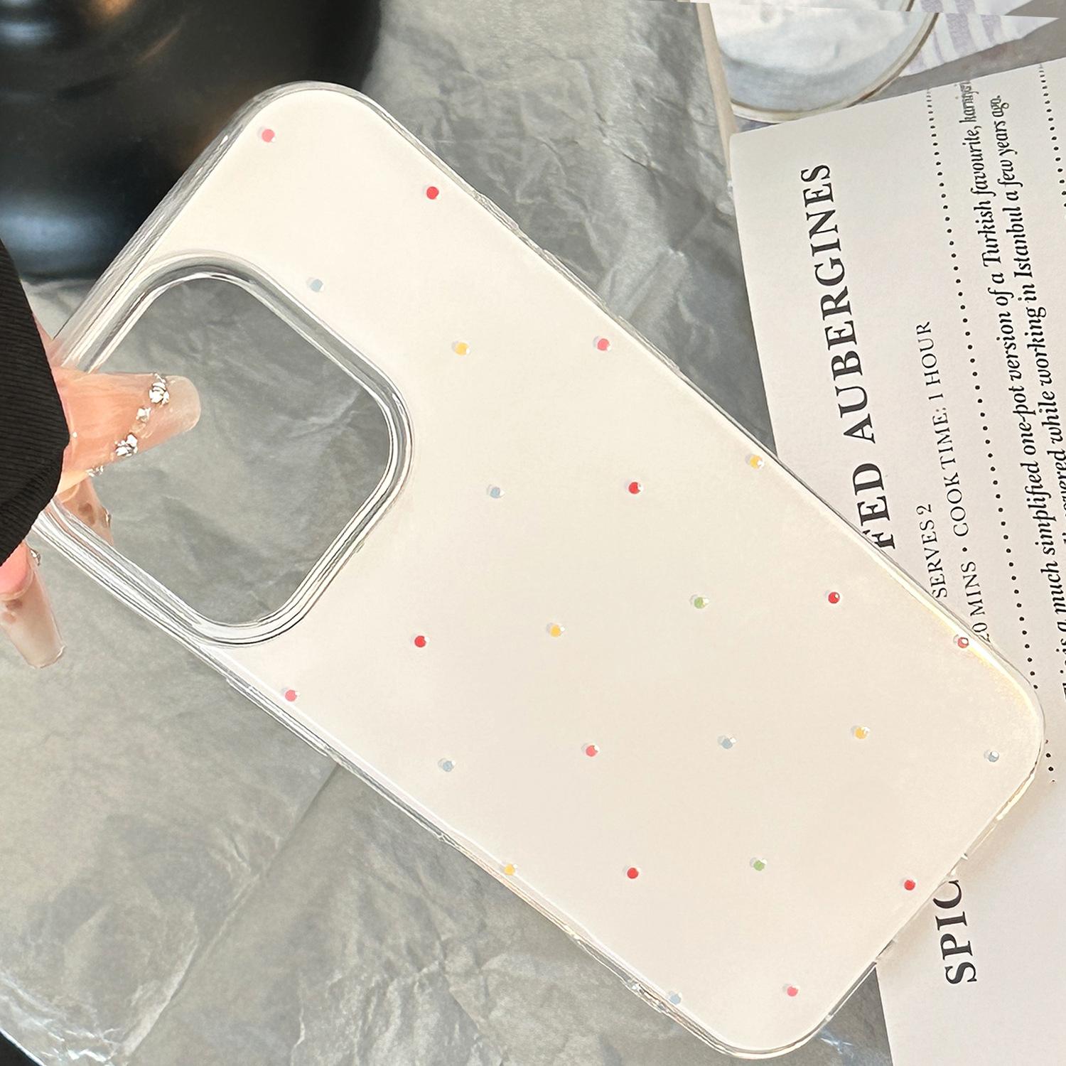 White Colored Polka Dots