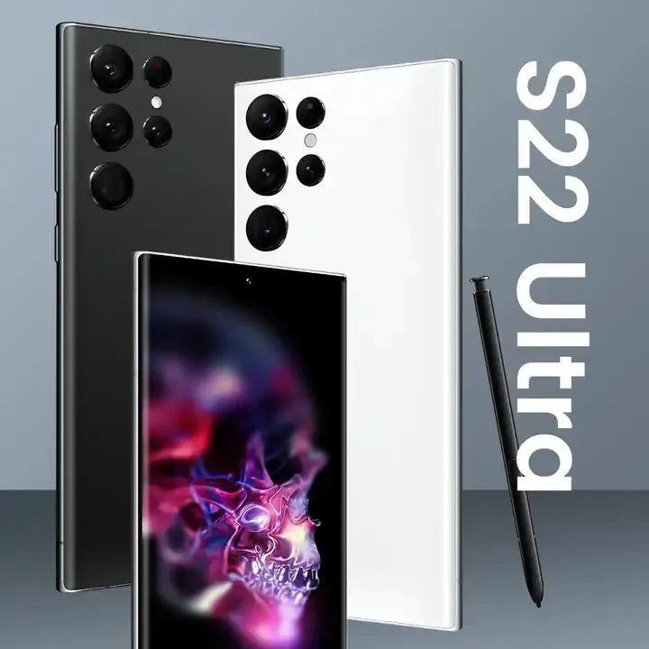 هاتف ذكي S22 Ultra 16 جيجابايت + 1 تيرابايت بنظام أندرويد 6800 مللي أمبير في الساعة من الجيل الخامس يعمل بشريحتين ومجهز كمتحرك غير مؤمن هاتف ذكي S22 ultra s22 ultra