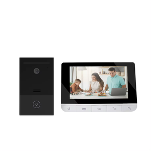 Sistema de intercomunicación de seguridad para el hogar con pantalla de 720p y 7 pulgadas con timbre de vídeo y cámara, Kit de 2 puertas con cable para Villa - Product Image 1