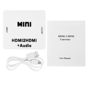 2 in 1 Video <strong>Converter</strong> With Audio Compatible Female Live Streaming HDCP1.4 Adapter <strong>HDMI</strong> <strong>to</strong> <strong>HDMI</strong> Video <strong>Converter</strong> - Product Image 1