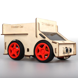 Tscin buny 4WD DIY Programmierung Holz roboter Auto Kit für Kinder 3D Puzzle Montage Spielzeug auto für Arduino
