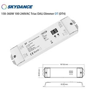 Skydance DT 100V-240VAC DALI AC Triac диммер 1-канальный 150W-360W цифровой дисплей Push Dim DALI-2 светодиодный контроллер полосы - Product Image 5