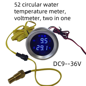 Factory Price Car Instrument Digital Display Automobile Car 52MM <strong>Water</strong> <strong>Temperature</strong> Voltage <strong>Gauge</strong> With <strong>Water</strong> <strong>Pipe</strong> Connector
