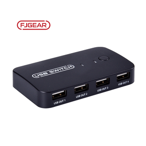 U204 Fjgear New Arrival 2 in 4 Out Two Computers Share Usb Devices Selector Usb 2.0 Sharing Switch