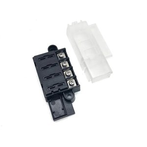 12V/24VDCパネルマウントユニバーサルタイプ4サーキットカーオートヒューズホルダーブレードATO/ATCヒューズブロック4ウェイカバー付き - Product Image 5