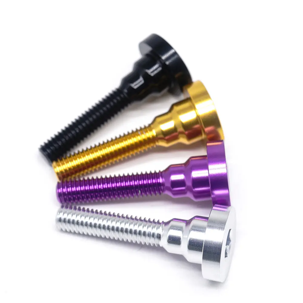 Customized CNC Machining Precision Anodized Aluminum step thumb screw Special Screw