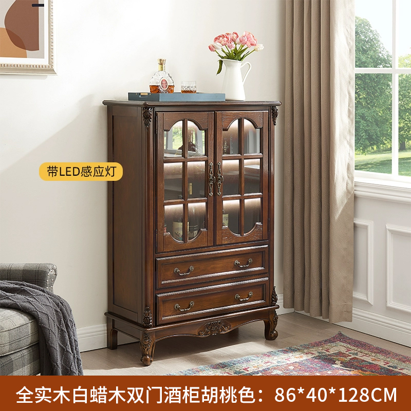 A full solid wood 0.86 meters carved double