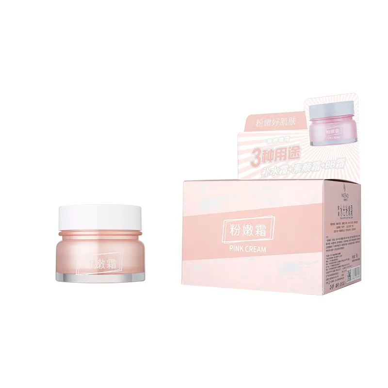 B5032 crema rosa tonificante crema ligera 60g blanqueador brillo cara cuello maquillaje imprimación Invisible poros hidratante húmedo