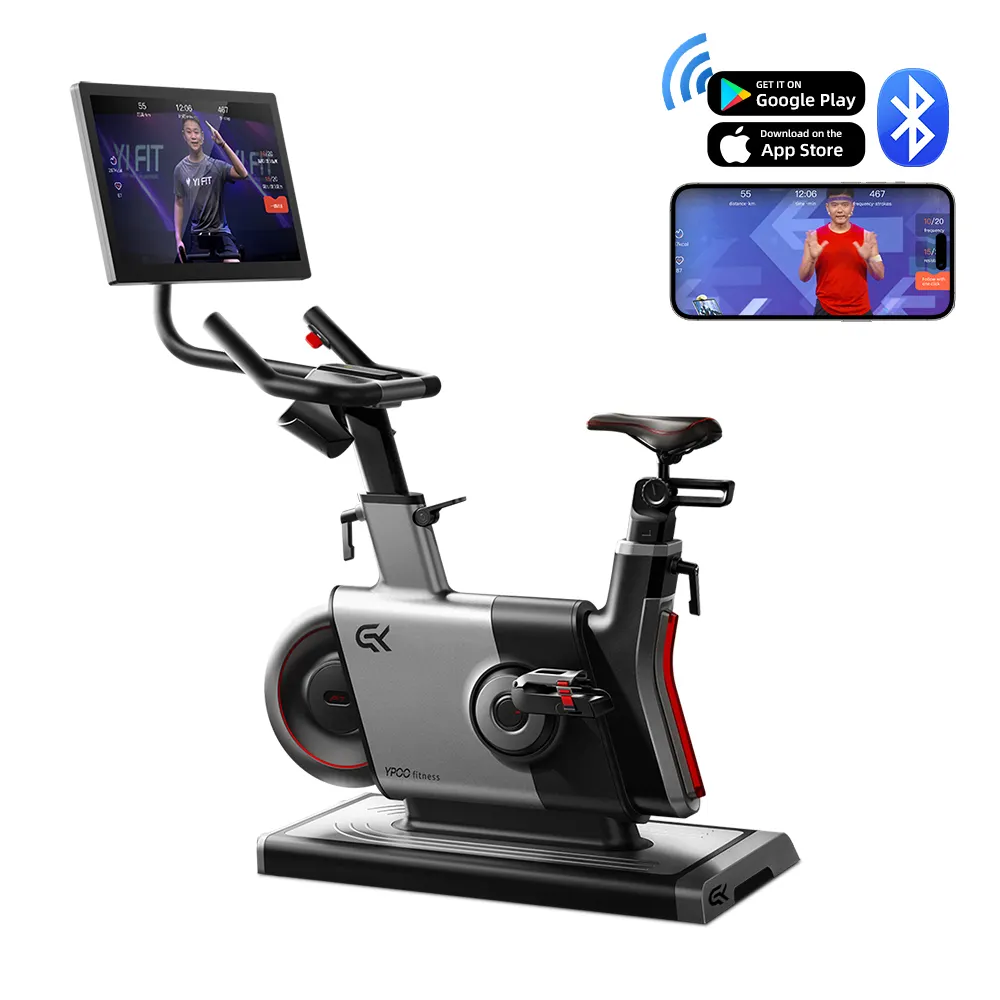 Toptan egzersiz iplik bisiklet 10 kg volan ticari spor Fitness ev iplik manyetik iplik bisiklet ile YPOOFIT app