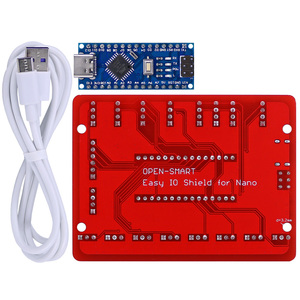 OPEN-SMART Easy IO Shield Kit Easy-Plug Bunte XH2.54mm-Sensorerweiterung mit Nano Board/USB-Kabel für Arduino