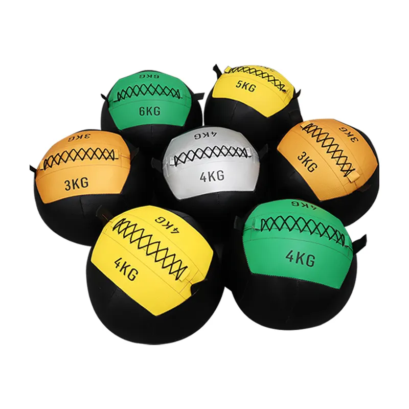 Attrezzatura da palestra 5kg 8kg 10kg 20kg pesato per esercizi Fitness in pelle Soft Slam Medicine Ball