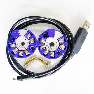 BRT TCH2 Thermocouple RTD PT100温度トランスミッタTC J K PT100 ~ 4-20mA 2線出力信号コンバータUSB付き - Product Image 3