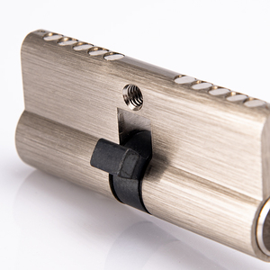 Cerradura de cilindro de puerta abierta doble inteligente a precio competitivo con llaves de ordenador 70mm Tamaño 60mm tipo de bloqueo de leva con acabado satinado - Product Image 4