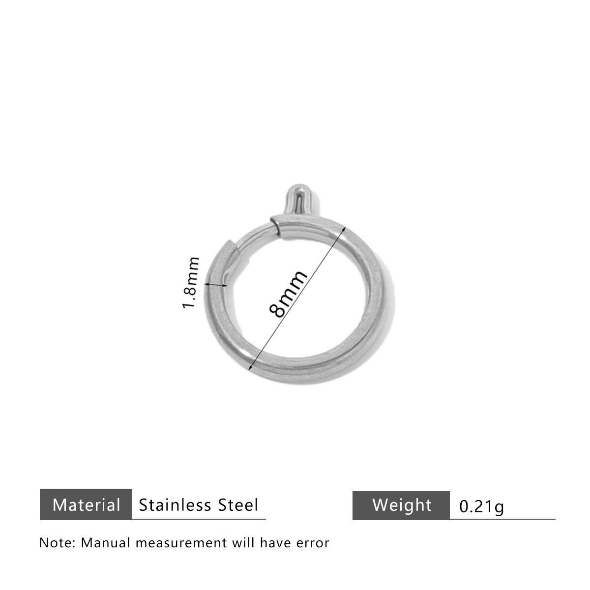 Steel color 8mm