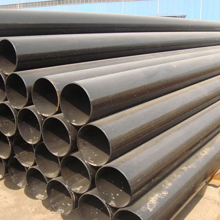Rekabetçi fiyat ERW demir boru 6 metre kaynaklı çelik boru yuvarlak Erw siyah karbon çelik borular tüpler