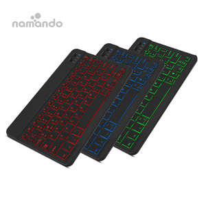 Ultra Thin 7 Color LED Backlit Wireless Mini <strong>Keyboard</strong> with Blue Tooth Tablet <strong>Keyboard</strong> <strong>for</strong> <strong>Android</strong>/Mac/<strong>OS</strong> Windows Tablet Phone - Product Image 1