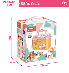 新しい子供のふりプレイセットプレイハウスと就学前おもちゃハンドバッグ粘土プレイセット教育おもちゃケース子供用生地おもちゃキット