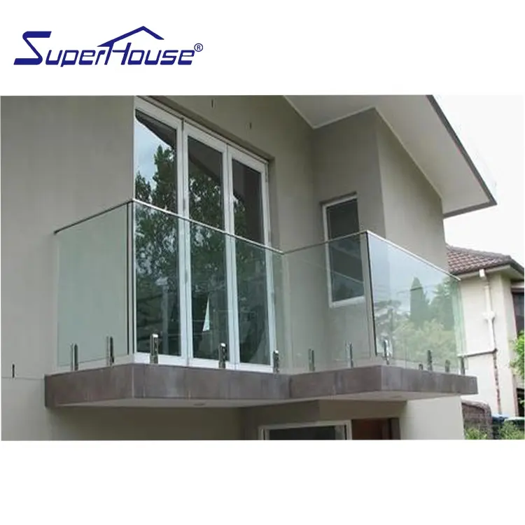 Superhouse vendita calda di vetro ringhiera recinzione di vetro balaustra di vetro per balcone