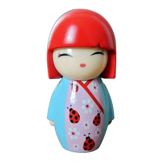 Boneca kokeshi japonesa personalizada, artesanato em resina para amigos, presentes fofos decoração de casa