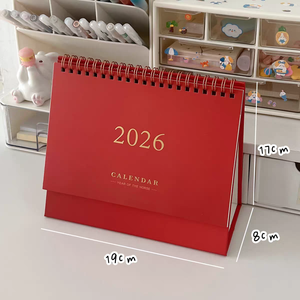 Bộ lịch để bàn vĩnh cửu in tùy chỉnh 365 ngày, kế hoạch năm 2026, kèm giá đỡ gỗ, quà tặng doanh nghiệp, dùng cá nhân - Product Image 1