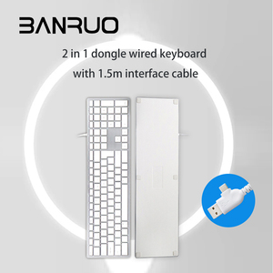 COUSO, gran oferta, teclado de ordenador de escritorio para PC, para teclas Mac105, teclado Delgado ultrafino, teclado de oficina con cable y teclas Multimedia - Product Image 6