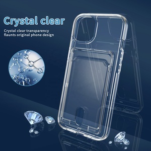2合1信用卡手机套iPhone 13 Pro max透明防震手机套iPhone卡钱包透明手机套 - Product Image 3