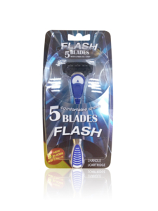 <strong>Popular</strong> Five-Blade <strong>Razor</strong> with Zinc Alloy and Soft Rubber Handle for Face Body Bikini Underarm and Barber Use - Product Image 3