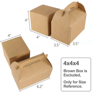 Beyaz kart Kraft kağit kutu 3.5*3.5 * 6.matt taşınabilir parti hediye kutusu için şeker tatlı kek suşi ambalaj ile mat laminasyon - Product Image 3