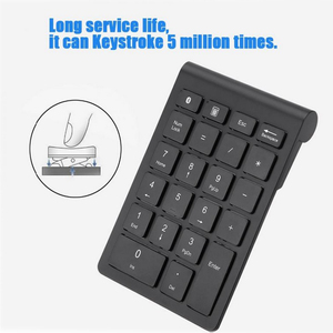 Teclado negro 22 teclas MIni Numpad Bt Teclado numérico Compatible con Windows iOS Android