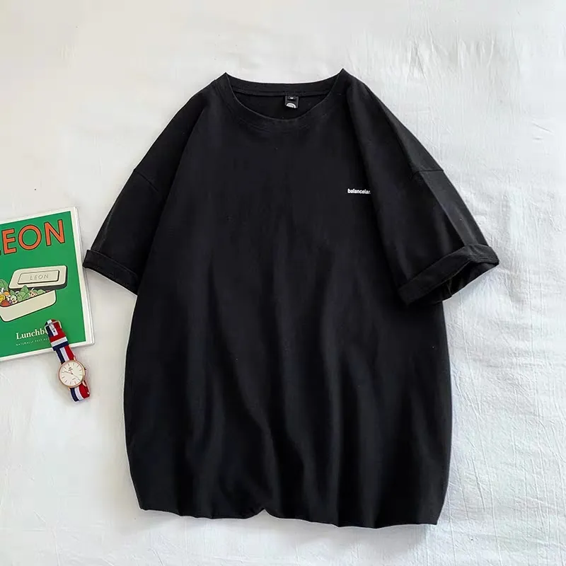 Camiseta masculina de tamanho grande, com logotipo personalizado, máquina de impressão com tela de manga curta, roupa da china