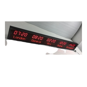 Tragbare programmier bare Städte LED Digital World Time Clock Fernbedienung Zeitzone Ändern der Uhr - Product Image 1