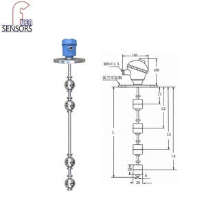 Medidor de nivel de líquido tipo flotador, Sensor de interruptor de flotación continua de tanque de agua - Product Image 5