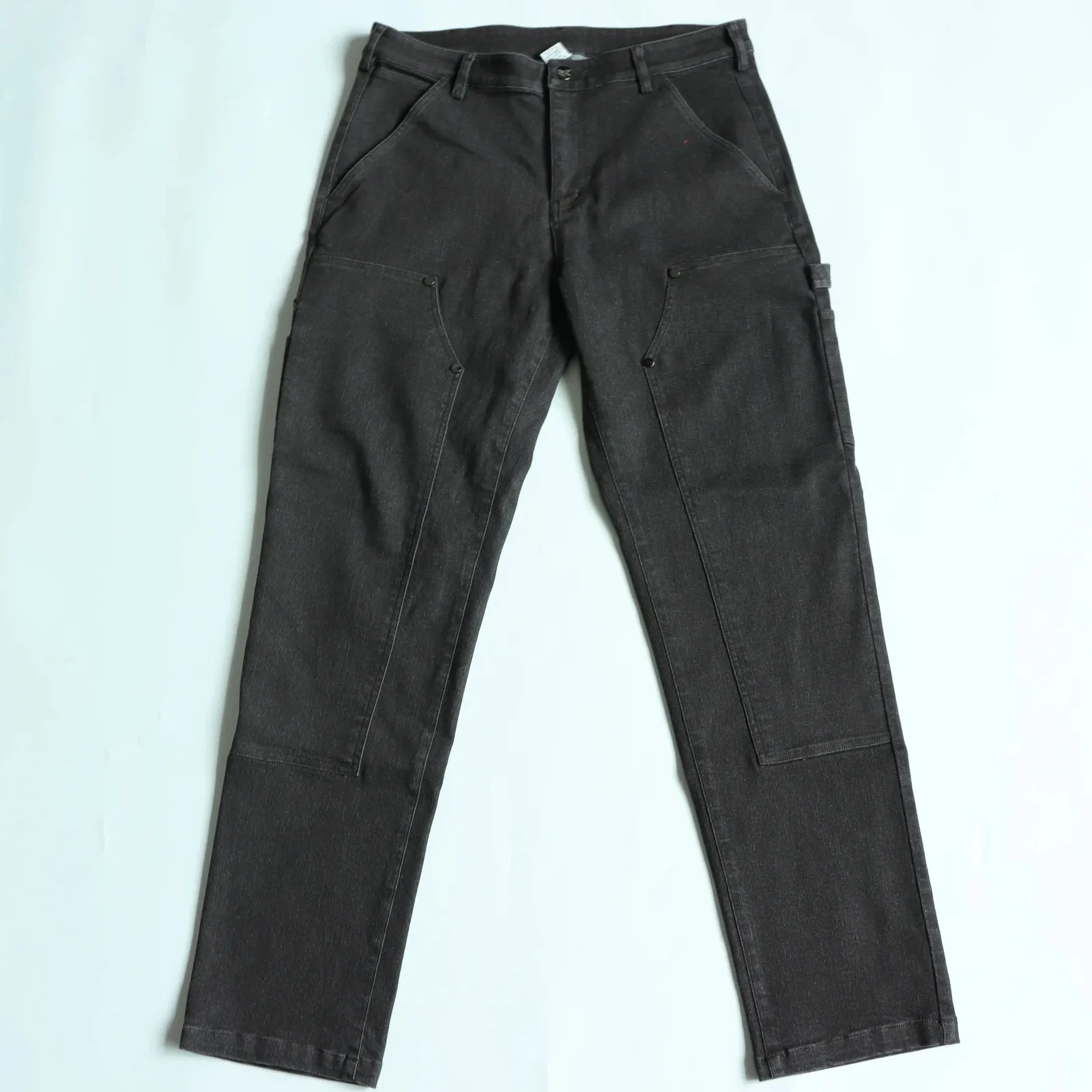 Custom Wholesale Baggy Jeans Multi Pocket Work High Quality Men's Double Knee Carpenter Pants Work Jeans Big Boys Jeans for Men
