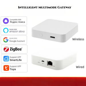 Tuya Zigbee Smart Hub Square-Funciona con Alexa/Google, Control de temporizador de aplicación, puerta de enlace Ethernet con cable para sensores/luces - Product Image 4
