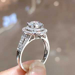 DK 1.6CT yuvarlak kesim VVS Lab elmas yüzük 18K altın IGI düğün ve hediyeler için sertifikalı doğrudan kaynak fabrika sadelik ve lüks - Product Image 1