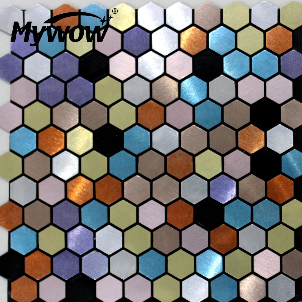 MyWow Mosaico di Vetro Piastrelle Bagno Autoadesivo Della Decorazione Autoadesivo Della Parete 300*300 millimetri