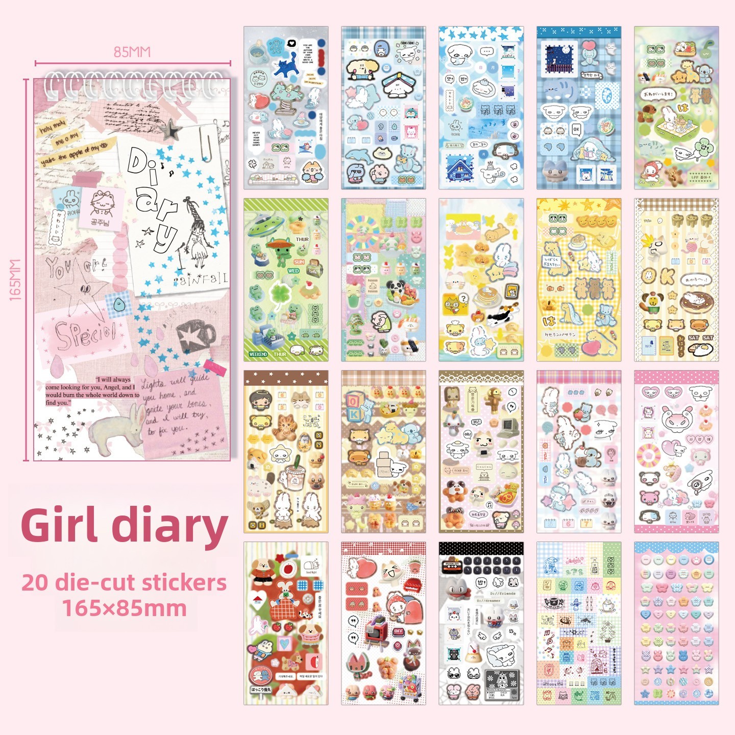 Diario de una niña (rosa)-blanco