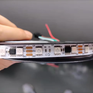DC12V WS2811 5050 RGB adresli Led piksel şerit işık tam renkler şerit esnek dijital Led bant harici 1 IC kontrol 3 - Product Image 1