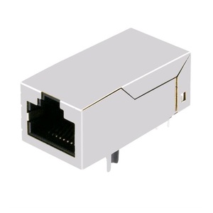 0826-1DX1-32-F uyumlu 100/1000 base-t Tab Up sarı/yeşil Led 1x1 Port 12 Pin RJ-45 bağlayıcı modülü - Product Image 3