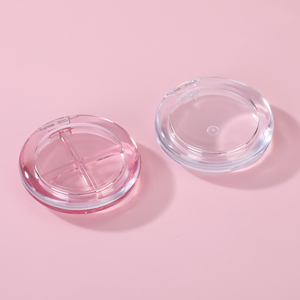 High Quality Customizable Plastic Eyeshadow <strong>Compacts</strong> New Design Flip-Top Snap-On Empty Concealer Compartments Embossed Printing - Product Image 3