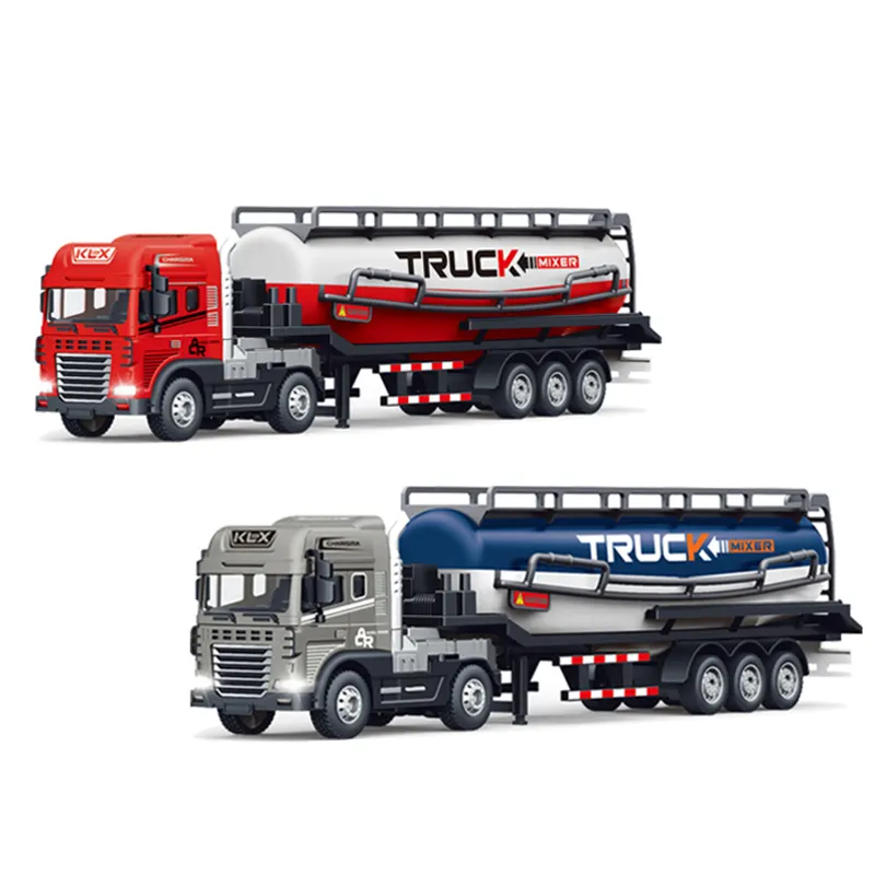 Klx 1:24 quy mô ma sát quán tính hợp kim kỹ thuật Xe đồ chơi tàu chở dầu Trailer Diecast Đồ chơi xe tải