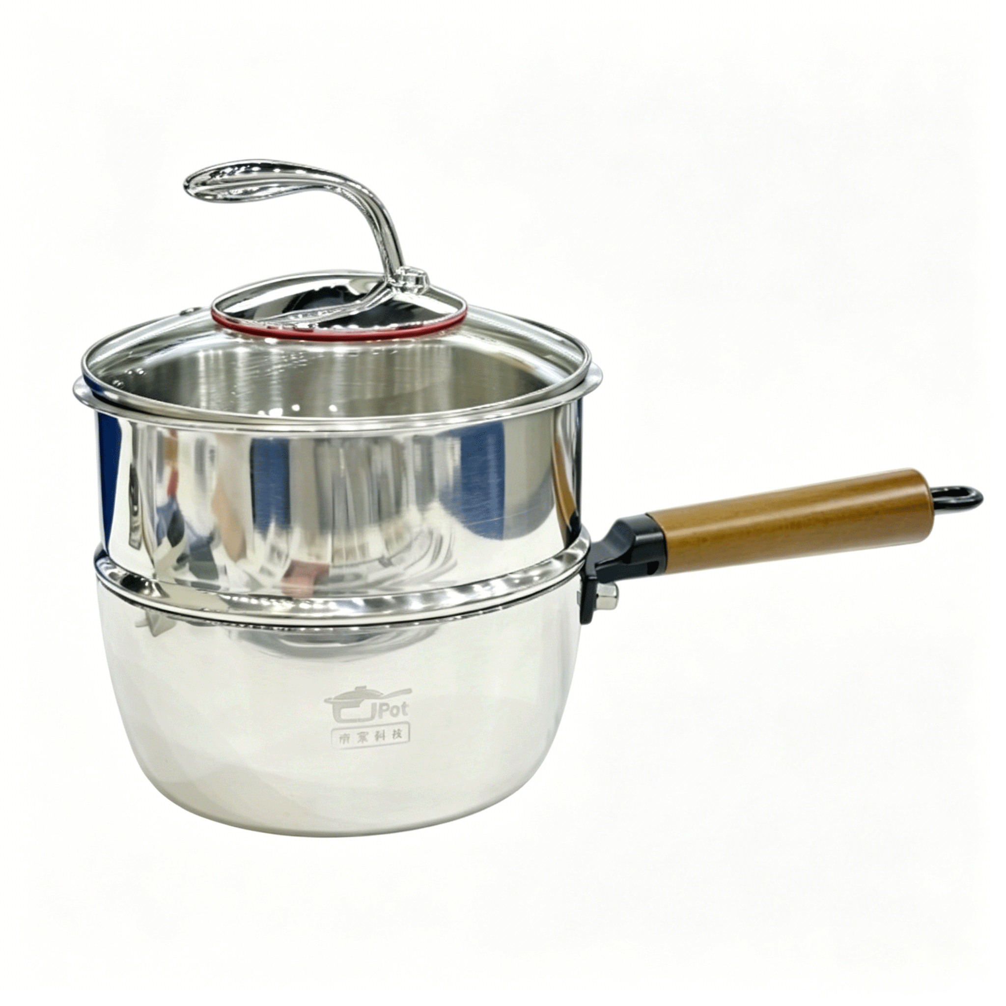 304 Three layer steel Pot+steamer